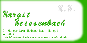 margit weissenbach business card